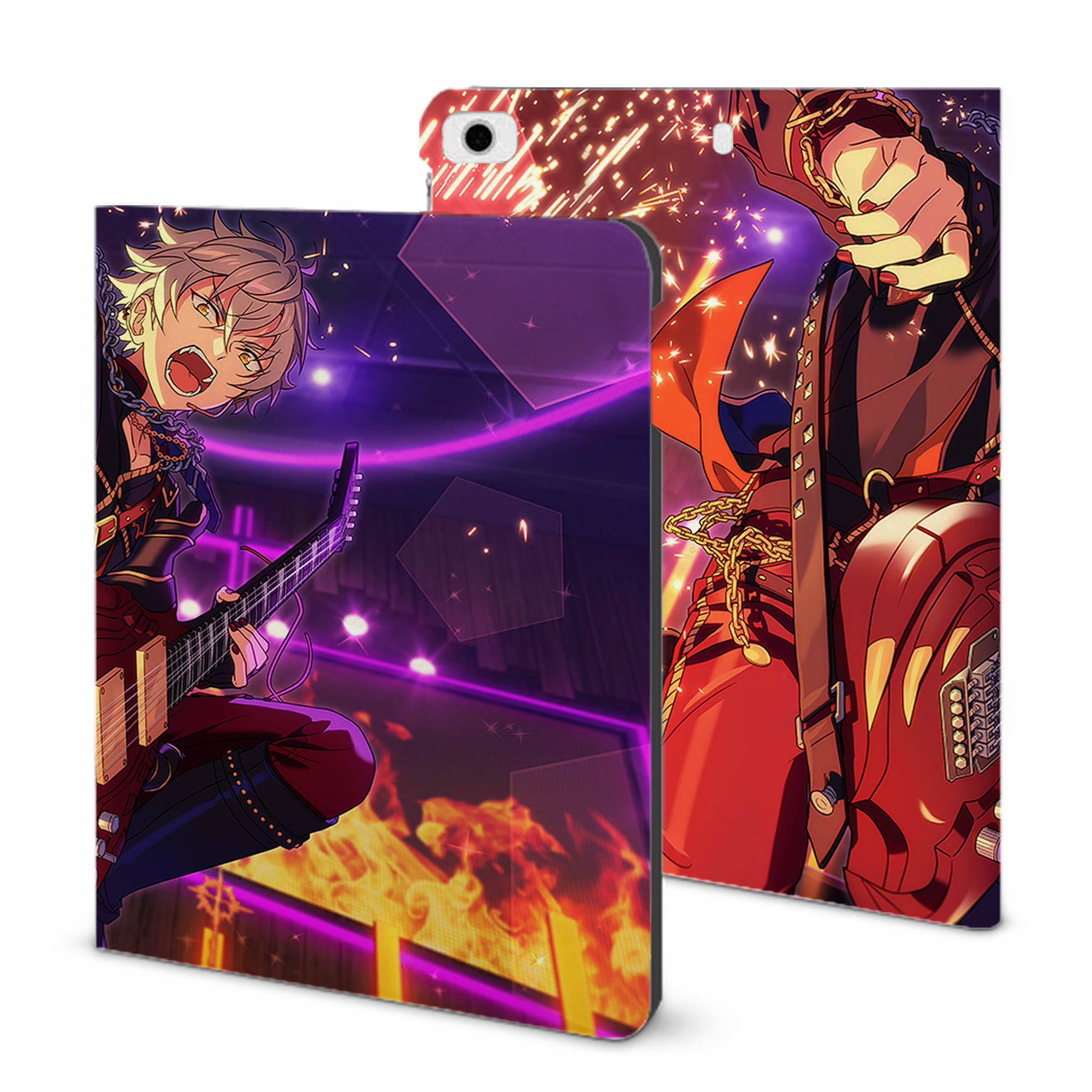 （画像用） あんさんぶるスターズ! Ensemble Stars IPad ケース ブック型 PUレザー TPU 耐衝撃 軽量 薄型 ペン収納なし 全面保護 IPad 各モデル対応